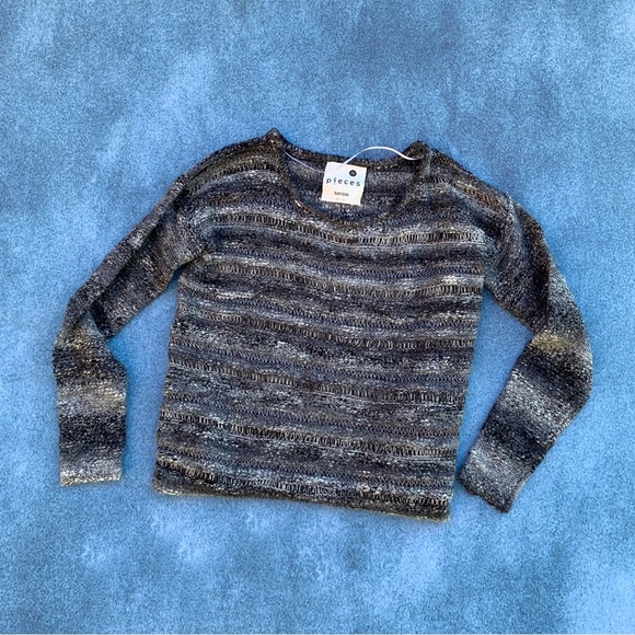 Pieces by Kensie grey variegated sweater size M - Picture 1 of 9